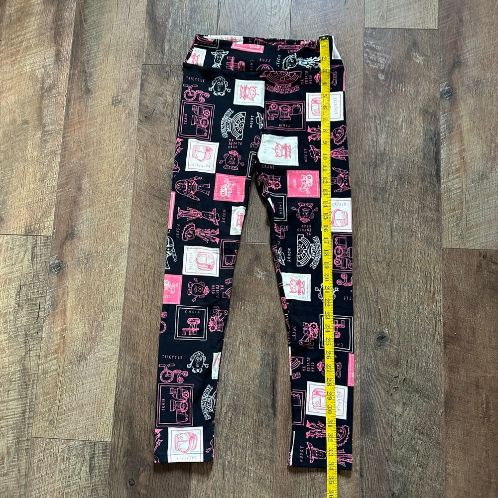 Girls LuLaRoe Pink Belle & Black Toy Story Leggings set 2 - Picture 14 of 14
